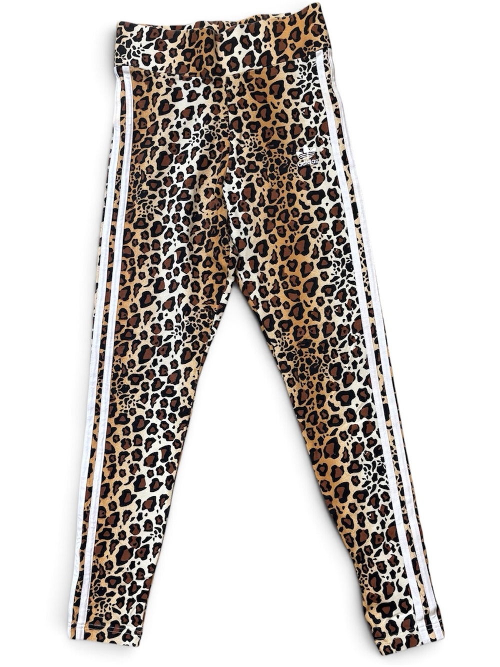 Adidas Originals Leopard Print 3-Stripes Leggings HB4768 Size Tag Missing